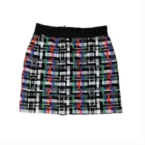 Milly Zip Back Tweed Wool Skirt Size 10 - Picture 1 of 7